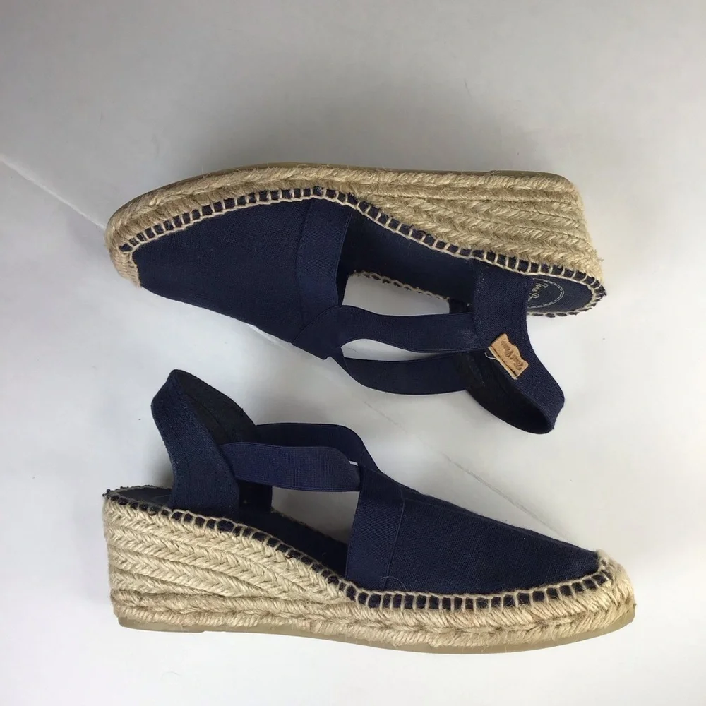 Toni Pons 'Ter' Slingback Espadrille Sandal in Navy Size EU39. - Picture 6 of 8